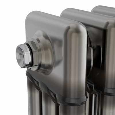 VRUC Cast Iron Style Radiator Traditional 3 Column 300x607mm Raw Metal