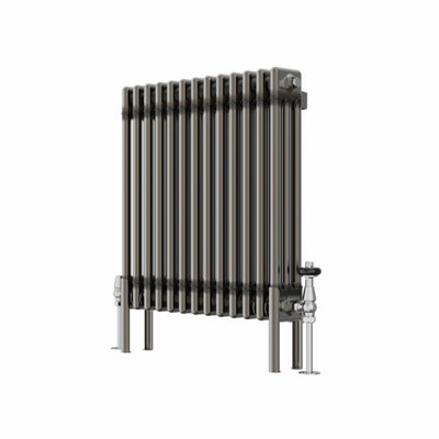 VRUC Cast Iron Style Radiator Traditional 3 Column 600x607mm Raw Metal