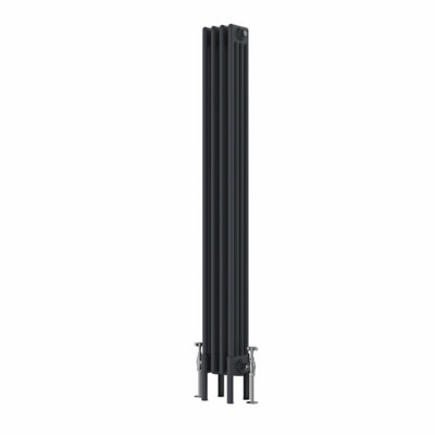 VRUC Cast Iron Style Radiator Traditional 4 Column 1500x200mm Anthracite