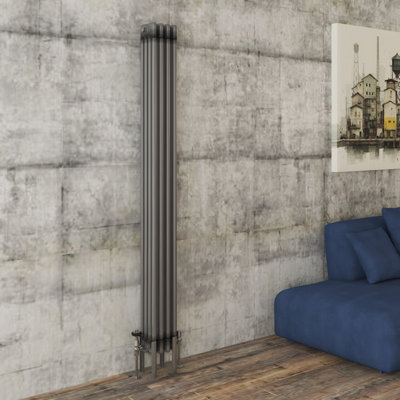 VRUC CAST IRON STYLE RADIATOR TRADITIONAL 4 COLUMN 1800X200MM RAW METAL