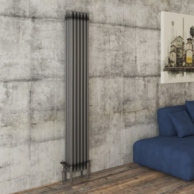 VRUC Cast Iron Style Radiator Traditional 4 Column 1800x290mm Raw Metal