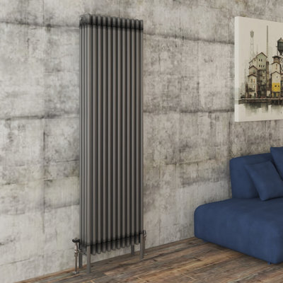 VRUC Cast Iron Style Radiator Traditional 4 Column 1800x560mm Raw Metal