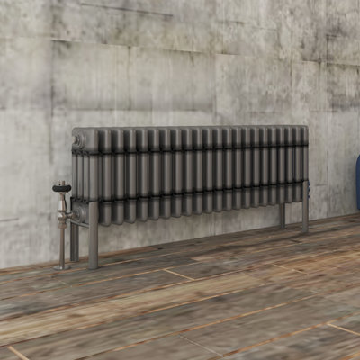 VRUC Cast Iron Style Radiator Traditional 4 Column 300x1010mm Raw Metal