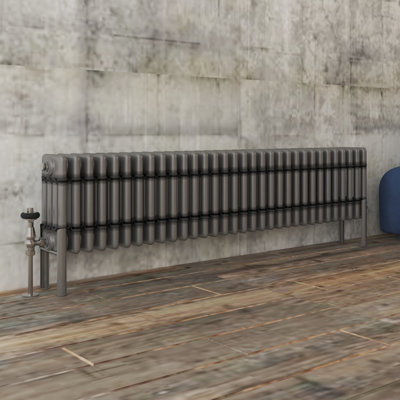 VRUC Cast Iron Style Radiator Traditional 4 Column 300x1460mm Raw Metal