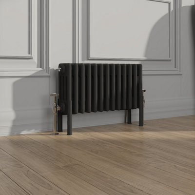 VRUC Cast Iron Style Radiator Traditional 4 Column 300x605mm Black