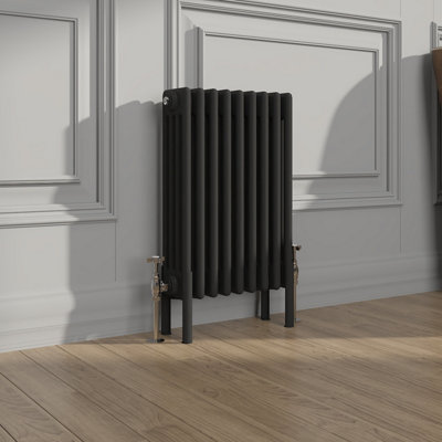 VRUC Cast Iron Style Radiator Traditional 4 Column 600x425mm Black