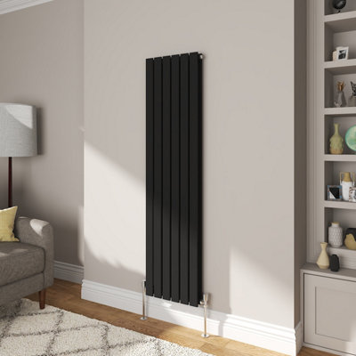 VRUC Double Flat Panel Designer Radiator Black 1600x408mm