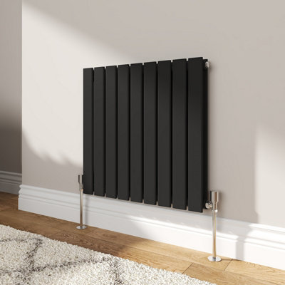 VRUC Double Flat Panel Designer Radiator Black 600x612mm