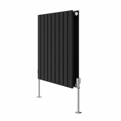 VRUC Double Flat Panel Designer Radiator Black 600x612mm