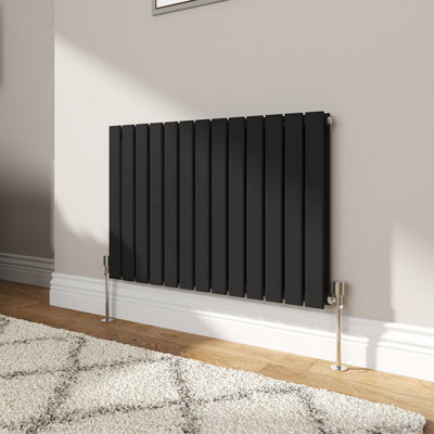 VRUC Double Flat Panel Designer Radiator Black 600x884mm