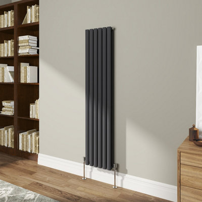 VRUC Double Oval Column Designer Radiator Anthracite 1600x354mm