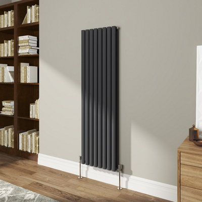 VRUC Double Oval Column Designer Radiator Anthracite 1600x472mm