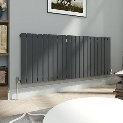 VRUC Single Flat Panel Designer Radiator Anthracite 600x1428mm