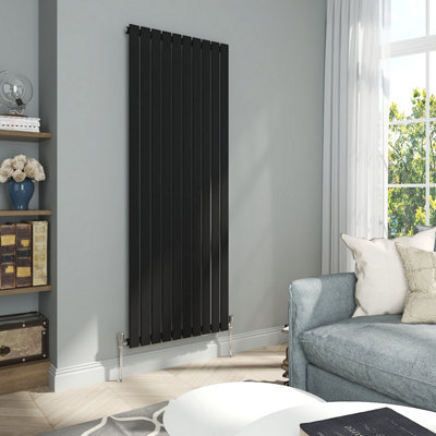 VRUC Single Flat Panel Designer Radiator Black 1800x680mm