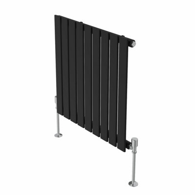 VRUC Single Flat Panel Designer Radiator Black 600x612mm