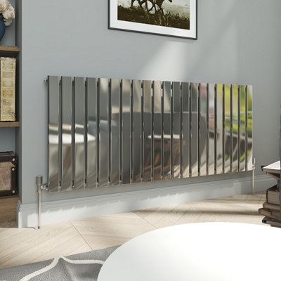 VRUC Single Flat Panel Designer Radiator Chrome 600x1428mm