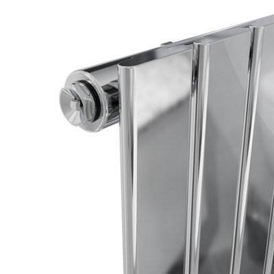 VRUC Single Flat Panel Designer Radiator Chrome 600x1428mm
