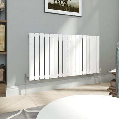 VRUC Single Flat Panel Designer Radiator White 600x1156mm