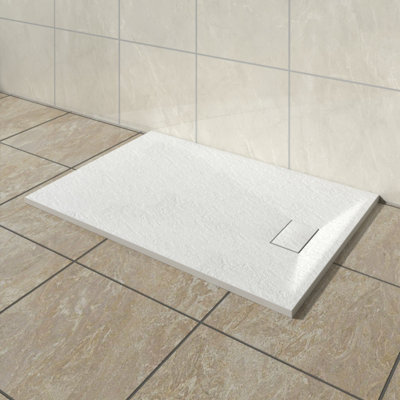 VRUC Wetroom Shower Enclosure Tray Rectangular SMC Slate Effect ...