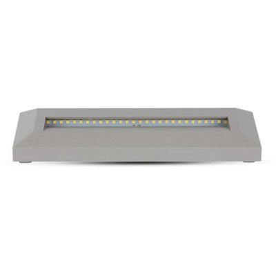VT-1162 3W LED STEP LIGHT COLORCODE:3000K GREY BODY RECTANGLE