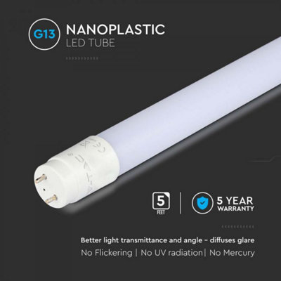VT-151 22W 5FT T8 NANO PLASTIC TUBE-NON ROTATABLE(150CM) WITH