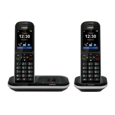 VTech PS1351 DECT Cordless Telephone Answering Machine Twin Handset