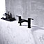 VURTU Anstey Bath Filler, 1/4 Turn, Dual Lever Ceramic Disc, High/ Low Water Pressure, 240(H) x 220(W), Black, 628546
