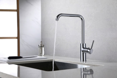 VURTU Apollo D Shape Single Lever Tap, 342(H) x 66(W), Chrome, 422104