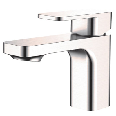 VURTU Barkway Basin Mixer - 1/4 Turn, Single Lever Ceramic Disc, High/ Low Water Pressure, 300(H) x 215(W), Brush Nickel, 628528