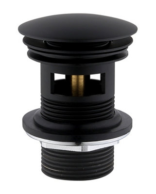 VURTU Barkway Basin Waste, 40mm Diameter, Slotted, Clicker, Black, 111113 Price Comparisons | Compare The Build