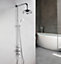 VURTU Bensham Shower, 1250(H) x 200(W), Chrome, 641581