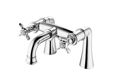 VURTU Danube Bath Filler, 1/4 Turn, Dual Lever Ceramic Disc, High/ Low Water Pressure, 156(H) x 230(W), Chrome, JN3101