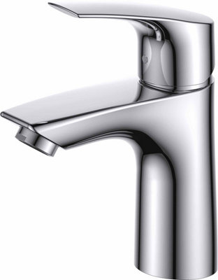 VURTU, Hera Basin Mixer, 1/4 Turn, Single Lever Ceramic Disc, High/ Low Water Pressure, 160(H) x 47(W), Chrome, 571101