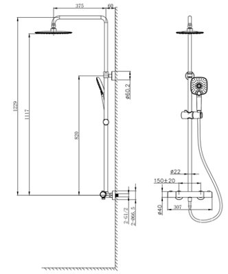 VURTU Hertford Thermostatic Shower Valve System - 3