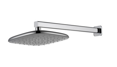 VURTU Hunsdon Soft Square Fixed Shower Head, 97(H) x 200(W), Chrome, 991110C 982306