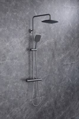 VURTU Hunsdon Thermostatic Shower Valve System, 870(H) x 325(W), Gun Metal, 628557