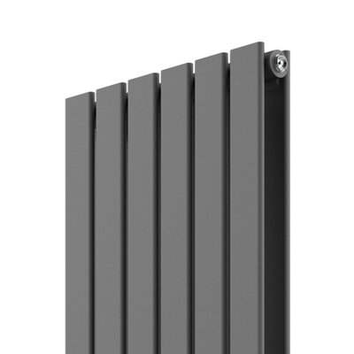 VURTU1 Designer Vertical Double Panel Radiator 1600(H), x 410(W), Anthracite, 613623