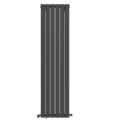 VURTU1 Designer Vertical Double Panel Radiator, 1600(H), x 410(W), Black, 613624