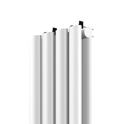 VURTU2 Designer Vertical Double Panel Radiator, 1600(H) x 240(W), White ...