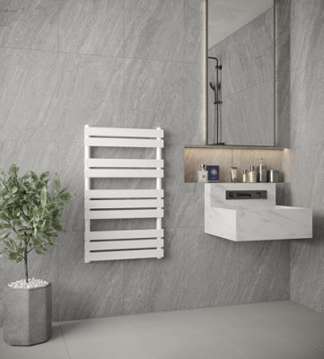 VURTU4 Designer Vertical Single Panel Radiator, 1000(H) x 600(W), White, 613653