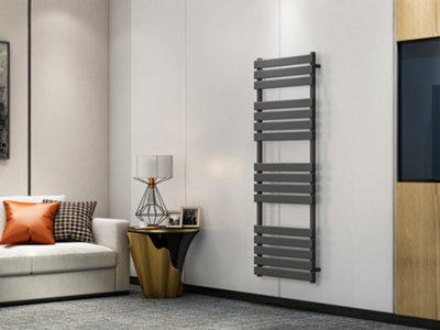 VURTU4 Designer Vertical Single Panel Radiator, 1600(H) x 600(W), Anthracite, 613659