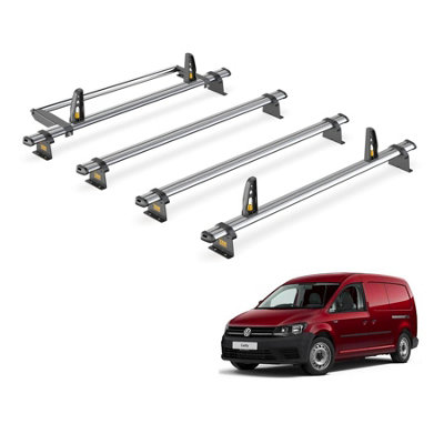 VW Caddy 4 Bar Roof Rack + Ladder Roller for 2015-2020 (Maxi with Rear Barn Doors) - Van Guard Trade