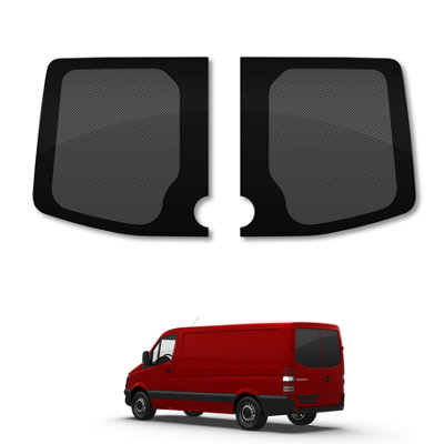 VW Crafter (2006-2017) Rear Barn Door Dark Tint Windows Pair Conversion ...