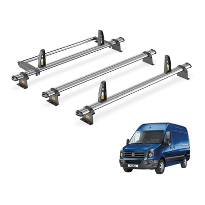 VW Crafter 3 Bar Roof Rack + Ladder Roller for 2006-2017 (High Roof Models) - Van Guard Trade