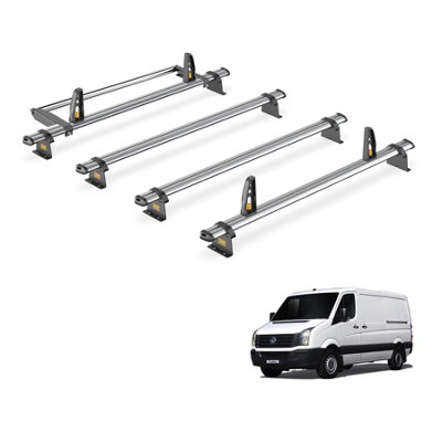 VW Crafter 4 Bar Roof Rack + Ladder Roller for 2006-2017 (L2H1) - Van Guard Trade