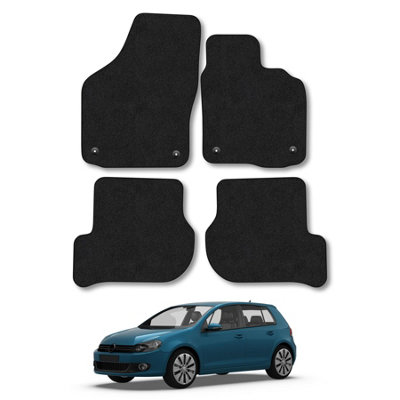 VW Golf (2008-2013) Car Mats Black Carpet Tailored Fit Easy Clean with ...