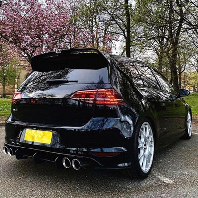 VW Golf R MK7/MK7.5 Oettinger Style Rear Spoiler - Gloss Black ABS ...