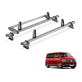 VW Transporter 2 Bar Roof Rack + Ladder Roller for 2003-2015 (With Rear Barn Doors) - Van Guard Trade