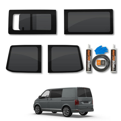 VW Transporter (2015-2022) Opn Pass, Fixed Drv, Rear Door Windows, and ...