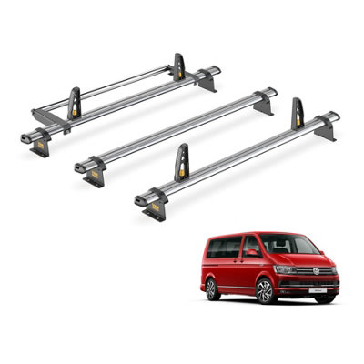 VW Transporter 3 Bar Roof Rack + Ladder Roller for 2003-2015 (With Rear Barn Doors) - Van Guard Trade